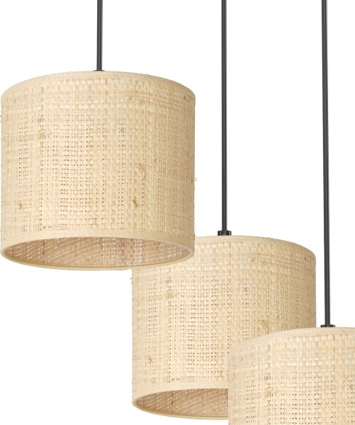 Lestenec na vrvici RATTAN 3xE27/60W/230V ratan