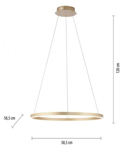 Leuchten Direkt 15394-60 - LED Zatemnitveni lestenec na vrvici RITUS LED/30W/230V