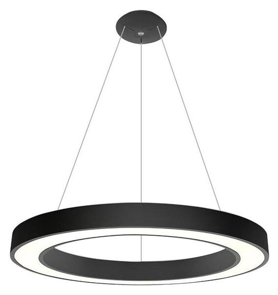 LED2 - LED Lestenec na vrvici SATURN LED/80W/230V 3000K d. 80 cm črn