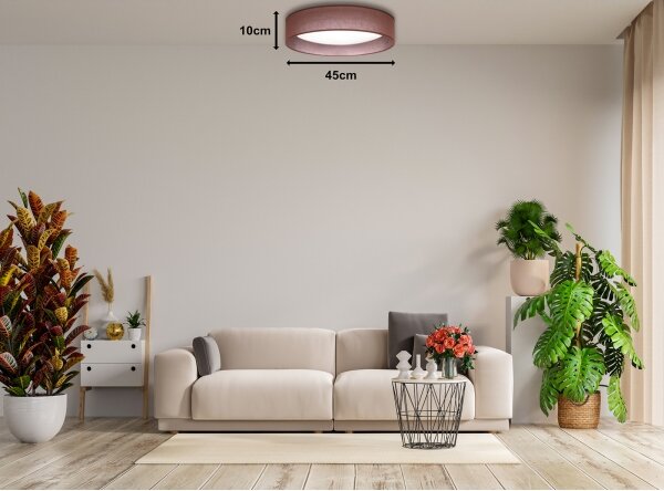 Duolla - LED Stropna svetilka ROLLER LED/24W/230V temen pr. 45 cm rjava