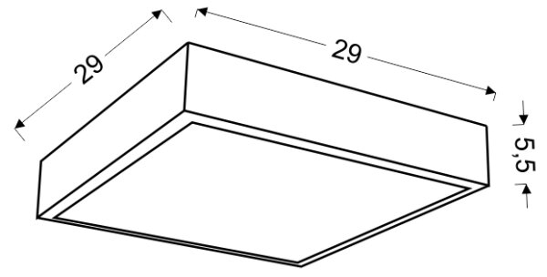 LED Stropna svetilka LUX LED/16W/230V bela