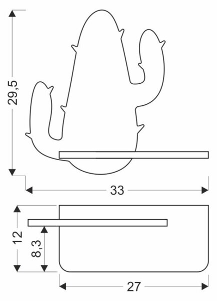LED Otroška stenska svetilka s polico CACTUS LED/4W/230V zelena/les