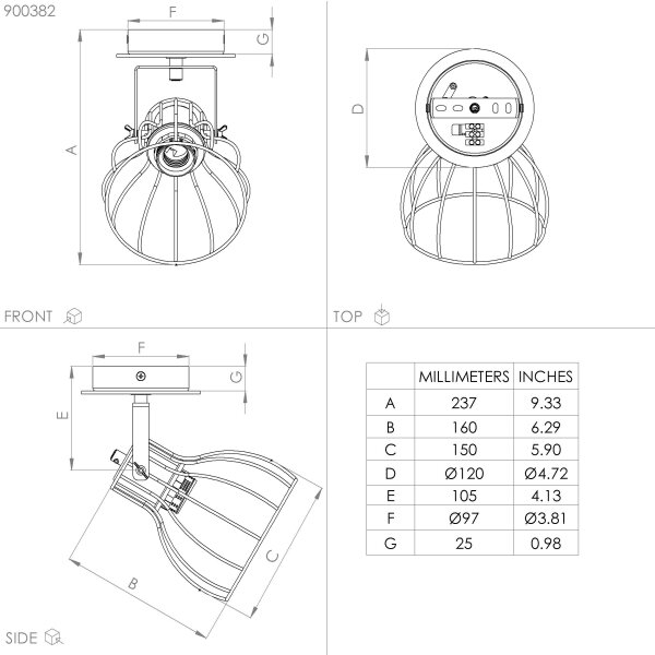 Eglo 900382 - Stenski reflektor SAMBATELLO 1xE27/40W/230V