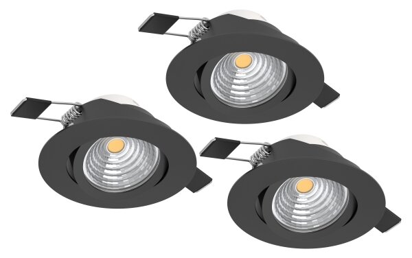 Eglo 900747 - SET 3x LED Zatemnitvena vgradna svetilka SALICETO LED/6W/230V