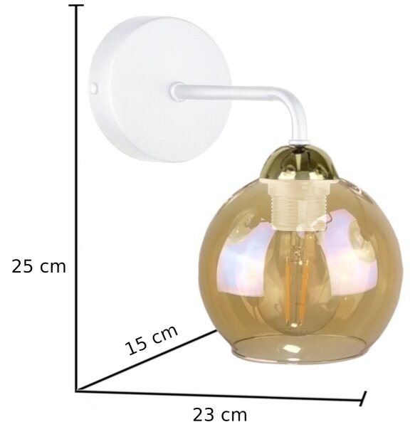 Stenska svetilka MELLE WHITE 1xE27/60W/230V