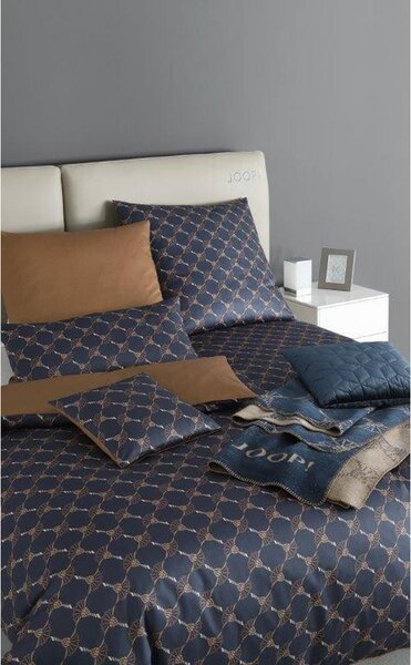 OBOJESTRANSKA POSTELJNINA Cornflower Double 140/200 cm mako saten modra