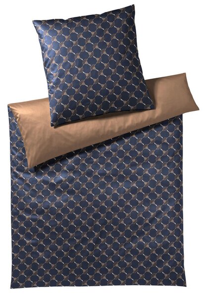 OBOJESTRANSKA POSTELJNINA Cornflower Double 140/200 cm mako saten modra