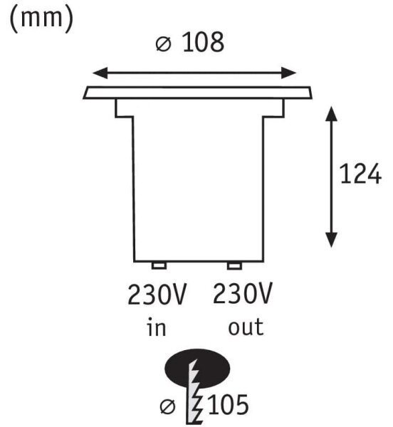 Paulmann 93992 - LED GU10/3,5W IP67 Zunanja vgradna svetilka SPECIAL 230V