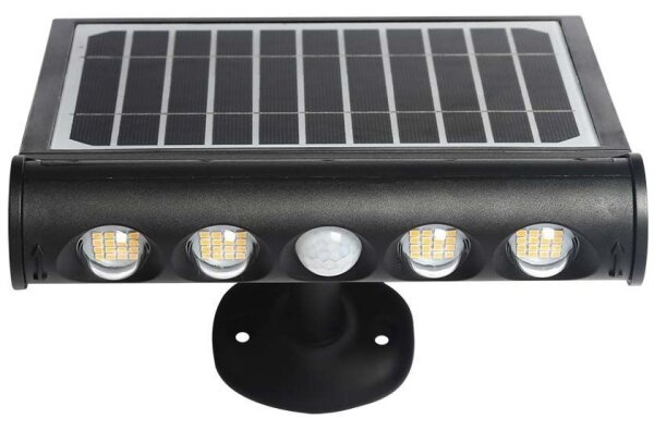 LED Solarna stenska svetilka s senzorjem LED/8W/3,7V IP65 3000K