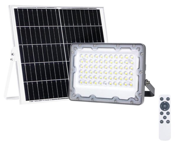 LED Reflektor s solarnim panelom FOCUS 60W/10000 mAh 3,2V 6000K IP65 + Daljinski upravljalnik