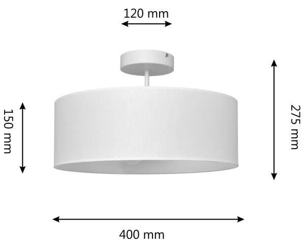 Lestenec na drogu ALBA 3xE27/60W/230V bela