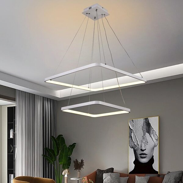 LED Zatemnitveni lestenec na vrvici LED/90W/230V 3000-6500K + Daljinski upravljalnik