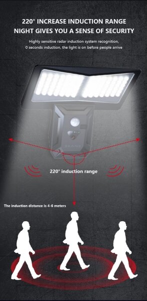 Immax 08482L-LED Solarna stenska svetilka s senzorjem LED/2,6W/5,5V IP65 črna