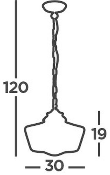 VISEČA SVETILKA School House 30/120 cm E27