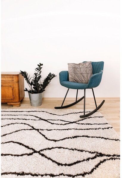 Črno-bela preproga 120x180 cm Routa – Universal