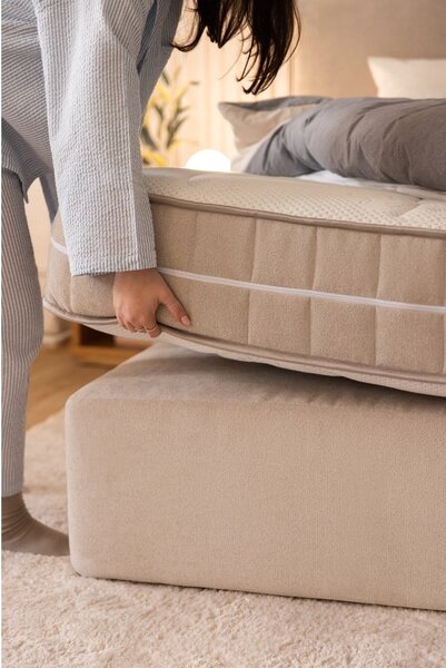 Siva boxspring postelja 180x200 cm Olia Bold Line – Bonami Selection