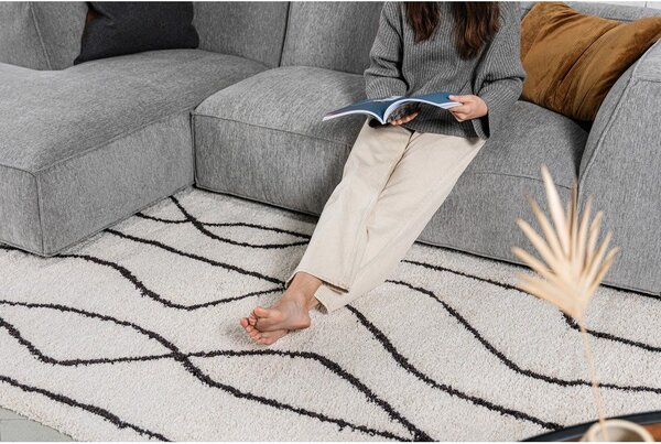 Črno-bela preproga 120x180 cm Routa – Universal