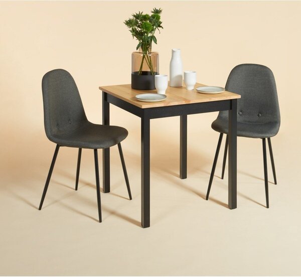 Komplet 2 temno sivih jedilnih stolov Bonami Essentials Lissy