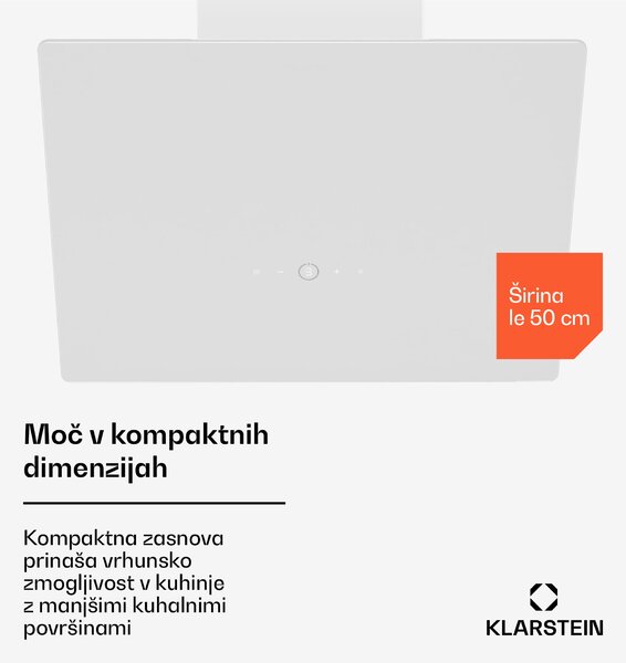 Klarstein MaxAir napa, Kompaktna in zmogljiva, Energetska učinkovitost A++, Dvojno prezračevanje