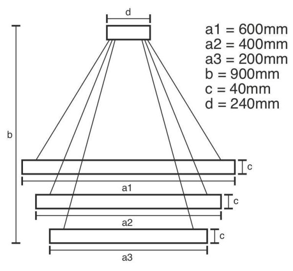 LED Zatemnitveni lestenec na vrvici LED/85W/230V 3000-6500K + Daljinski upravljalnik