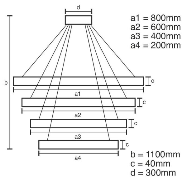 LED Zatemnitveni lestenec na vrvici LED/165W/230V 3000-6500K + Daljinski upravljalnik