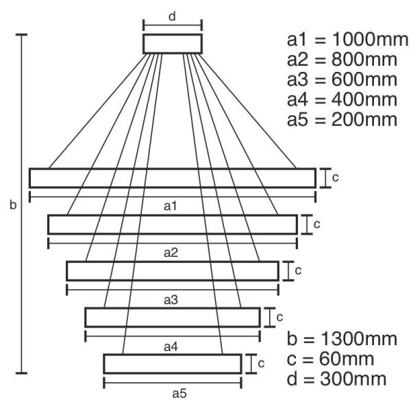 LED Zatemnitveni lestenec na vrvici LED/420W/230V 3000-6500K + Daljinski upravljalnik