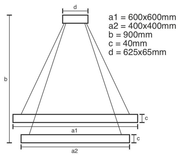 LED Zatemnitveni lestenec na vrvici LED/90W/230V 3000-6500K + Daljinski upravljalnik