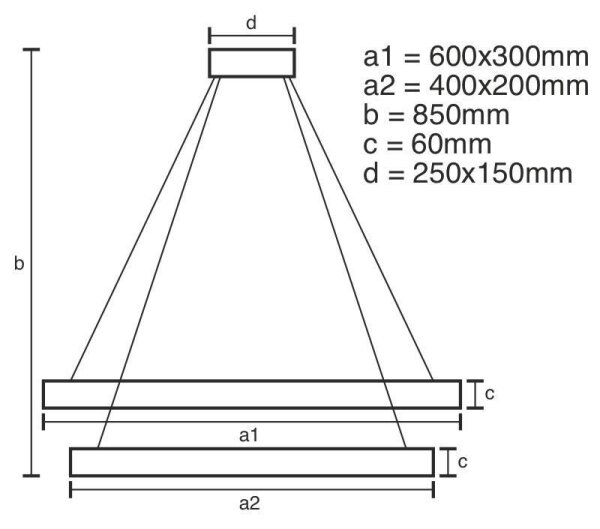 LED Zatemnitveni lestenec na vrvici LED/130W/230V 3000-6500K + Daljinski upravljalnik