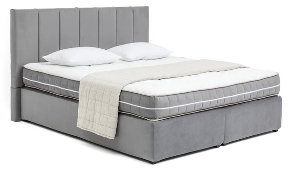 Siva boxspring postelja 180x200 cm Olia Bold Line – Bonami Selection