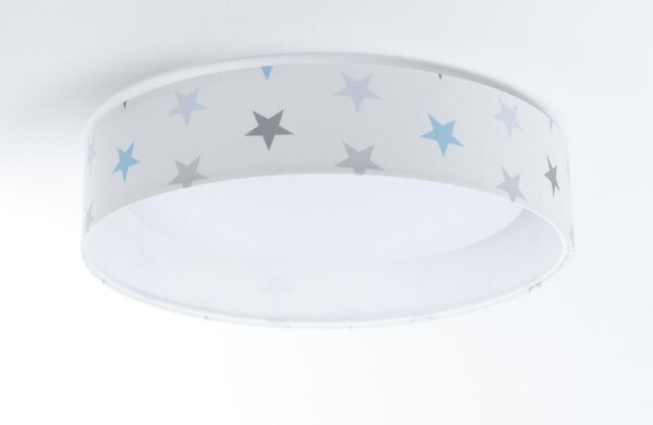 LED Stropna svetilka GALAXY KIDS LED/24W/230V zvezde bela/siva/modra