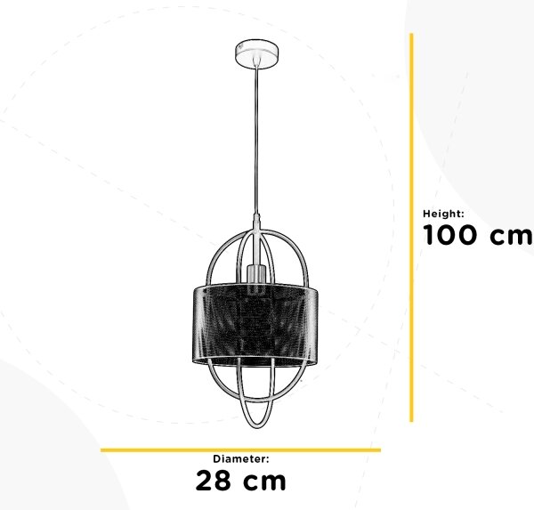 ONLI - Lestenec na vrvici QUOKKA 1xE27/22W/230V