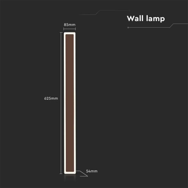 LED Zunanja stenska svetilka LED/17W/230V 3000K IP65 rjav