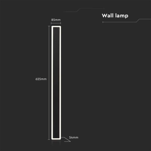 LED Zunanja stenska svetilka LED/17W/230V 3000K IP65 črna