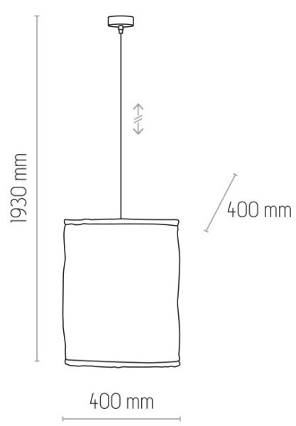 Lestenec na vrvici TULUM 1xE27/15W/230V