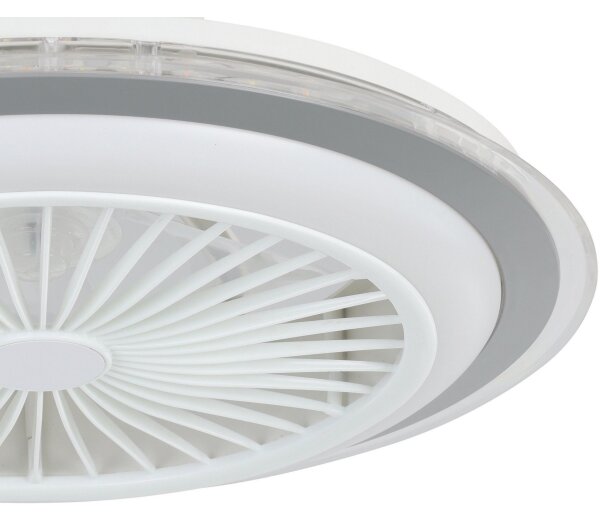 Eglo 35141-LED Zatemnitveni stropni ventilator ALBUFEIRA 25,5W/230V bela/siva + Daljinski upravljalnik