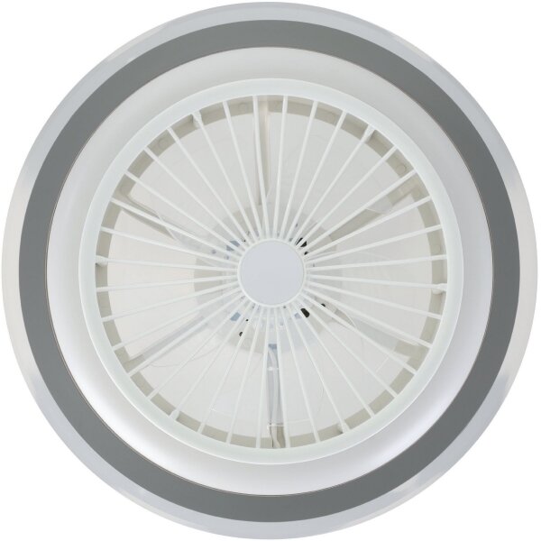 Eglo 35141-LED Zatemnitveni stropni ventilator ALBUFEIRA 25,5W/230V bela/siva + Daljinski upravljalnik