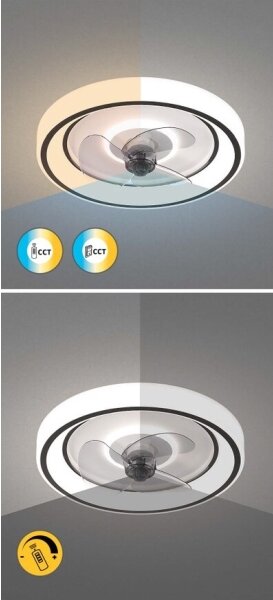 Rabalux 71009 - LED Zatemnitven stropni ventilator HORACIO LED/67W/230V + daljinski upravljalnik