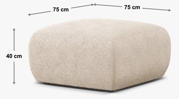 Bež tabure iz tkanine bouclé Molino – Micadoni Home
