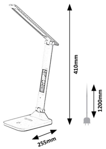 Rabalux 74015 - LED Zatemnitvena namizna svetilka z zaslonom DESHAL LED/5W/5V