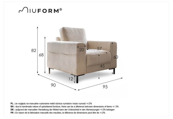 Rjav fotelj iz umetnega usnja Lofty Lilly – Miuform