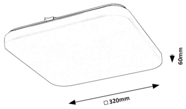 Rabalux 71108 - LED Stropna svetilka VENDEL LED/18W/230V 3000K 32x32 cm