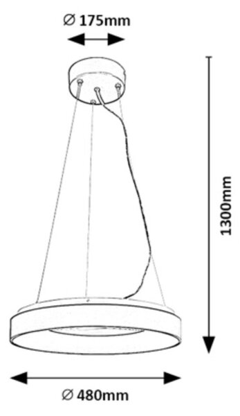 Rabalux 72002 - LED Zatemnitveni lestenec na vrvici CEILO LED/38W/230V bela + Daljinski upravljalnik