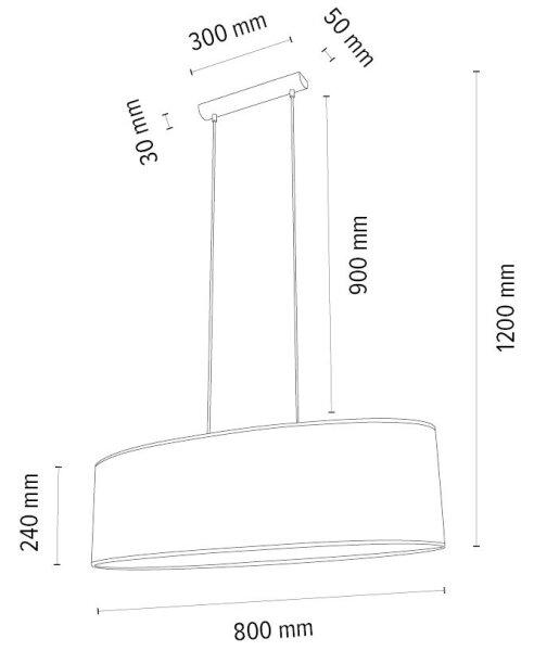 Spot-Light 1027400411540 - Lestenec na vrvici MERCEDES 2xE27/40W/230V hrast