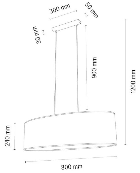 Spot-Light 1027400211556 - Lestenec na vrvici MERCEDES 2xE27/40W/230V hrast