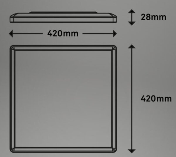 Briloner 7091-416 - LED RGBW Zatemnitvena stropna svetilka SLIM LED/22W/230V + Daljinski upravljalnik