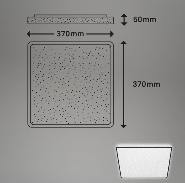 Briloner 3749-415 - LED Stropna svetilka LINO LED/24W/230V črna