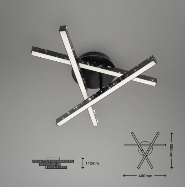 Briloner 3518-035 - LED Nadgradni lestenec REY 3xLED/5W/230V