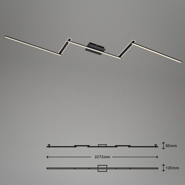 Briloner 3501-015 - LED Nadgradni lestenec STAFF 5xLED/4,8W/230V črna