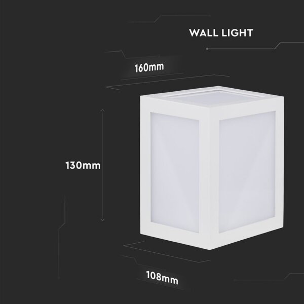 LED Zunanja stenska svetilka LED/12W/230V IP65 4000K bela