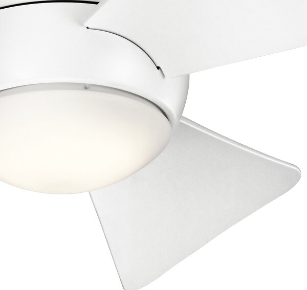 Kichler KLF-SOLA-34-WHT-LED Zatemnitveni stropni ventilator SOLA 10W/230V IP23+Daljinski upravljalnik